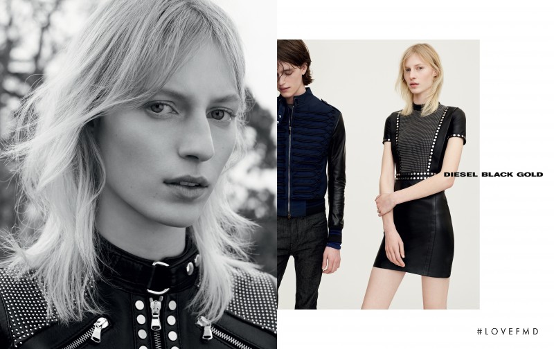 Julia Nobis featured in  the Diesel Black Gold advertisement for Spring/Summer 2015