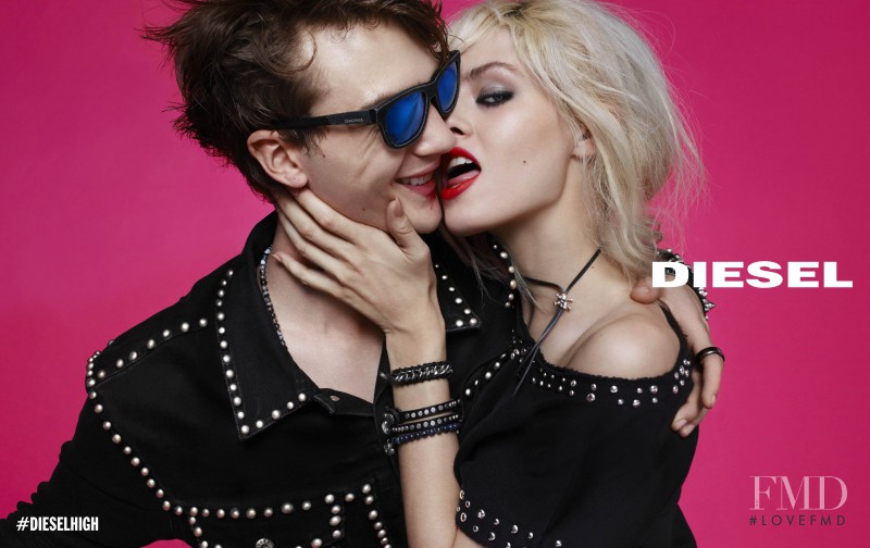 Charlotte Free featured in  the Diesel advertisement for Spring/Summer 2015