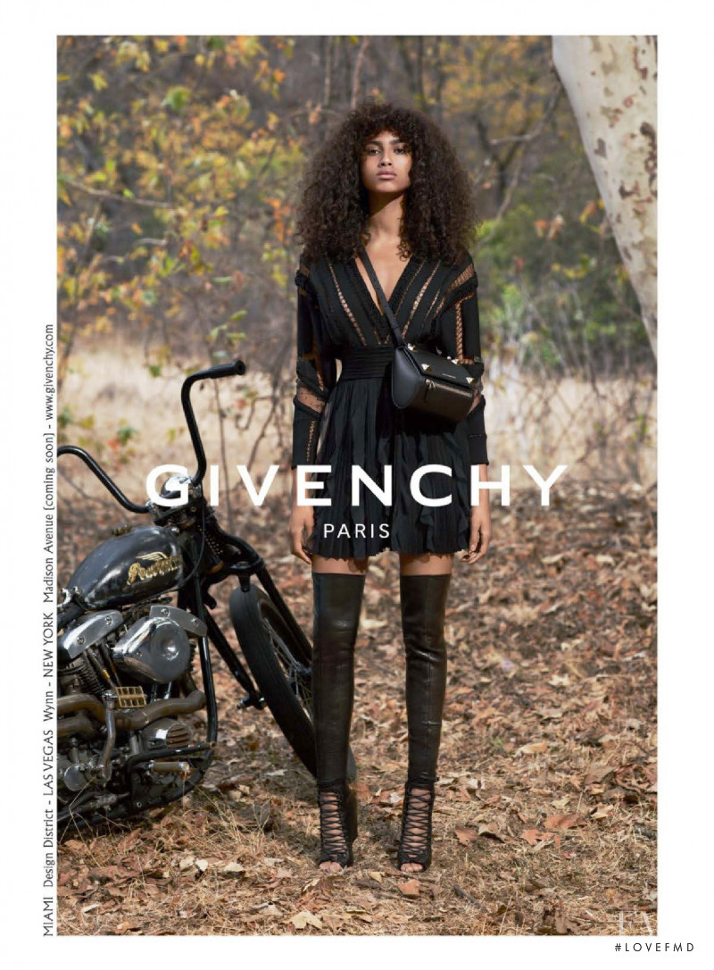 Imaan Hammam featured in  the Givenchy advertisement for Spring/Summer 2015