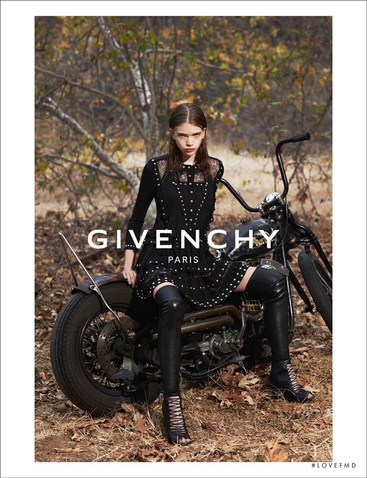Stella Lucia featured in  the Givenchy advertisement for Spring/Summer 2015