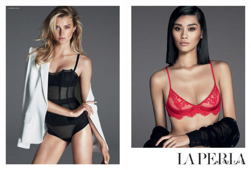 Ming Xi featured in  the La Perla advertisement for Spring/Summer 2015