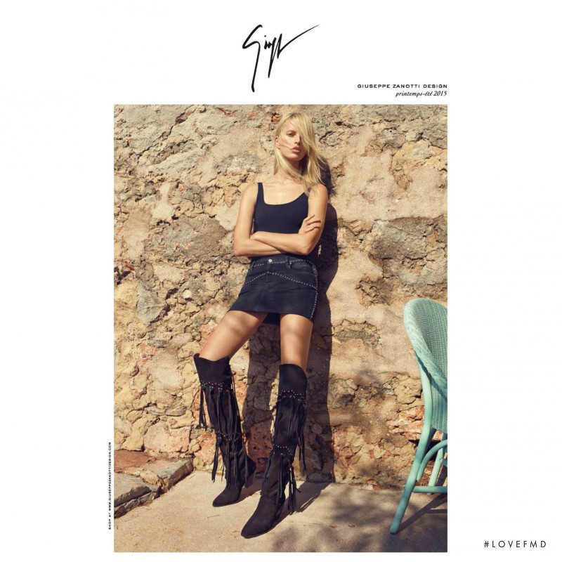 Karolina Kurkova featured in  the Giuseppe Zanotti advertisement for Spring/Summer 2015