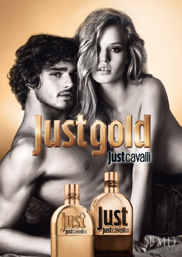 Georgia May Jagger featured in  the Just Cavalli Fragrance "Just Gold" advertisement for Spring/Summer 2015