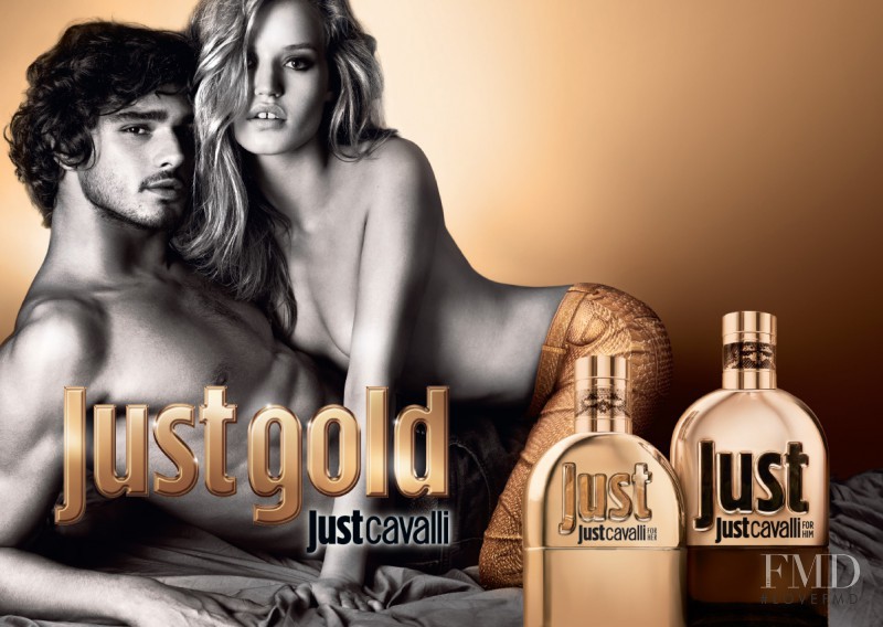 Georgia May Jagger featured in  the Just Cavalli Fragrance "Just Gold" advertisement for Spring/Summer 2015