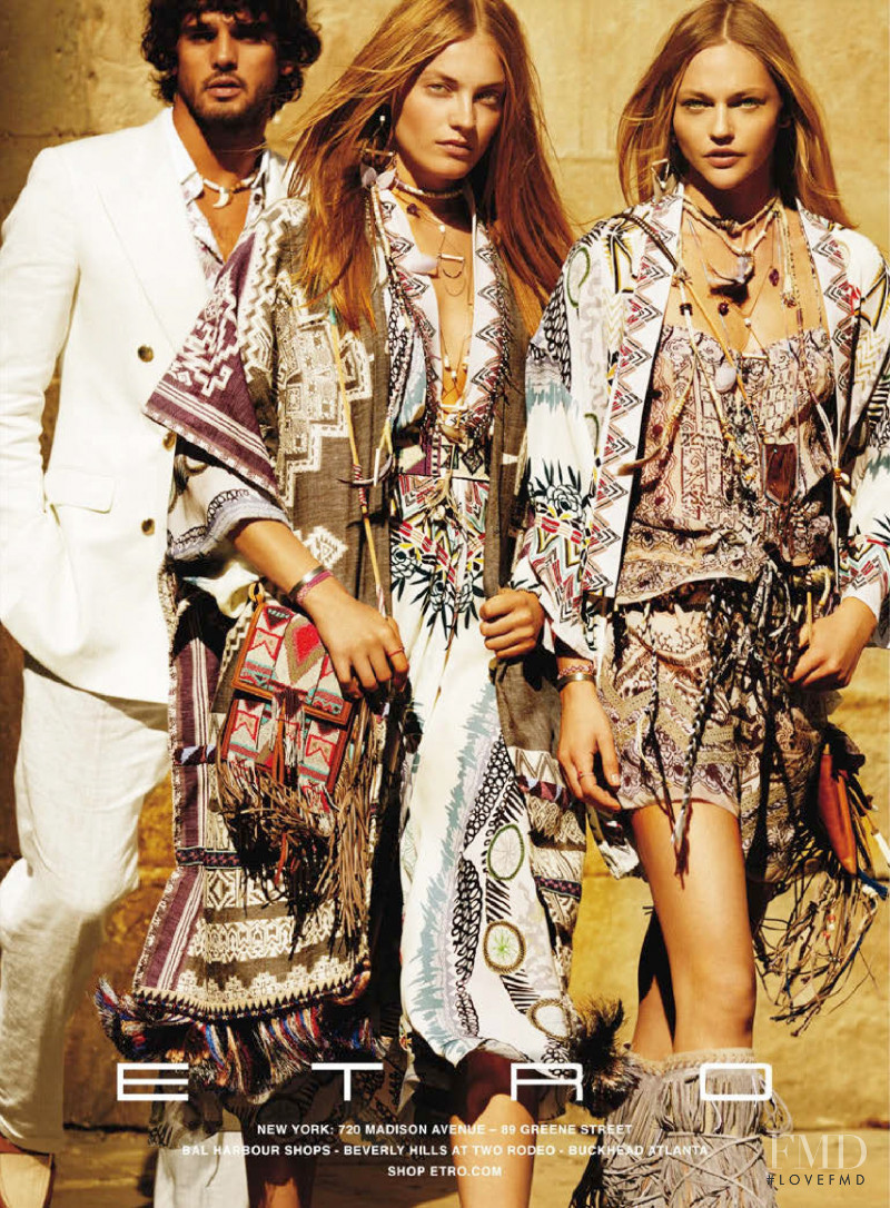 Anna Maria Jagodzinska featured in  the Etro advertisement for Spring/Summer 2015