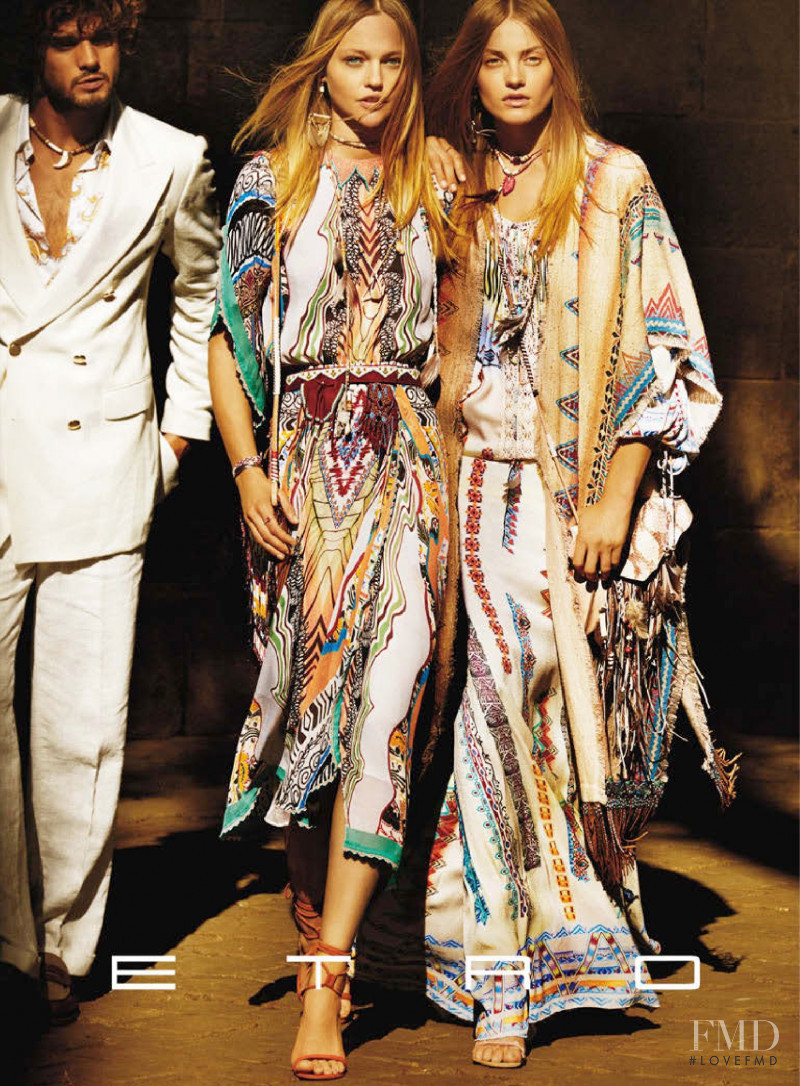 Anna Maria Jagodzinska featured in  the Etro advertisement for Spring/Summer 2015