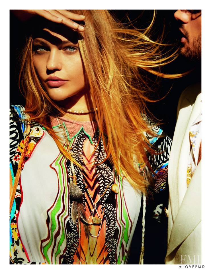 Sasha Pivovarova featured in  the Etro advertisement for Spring/Summer 2015