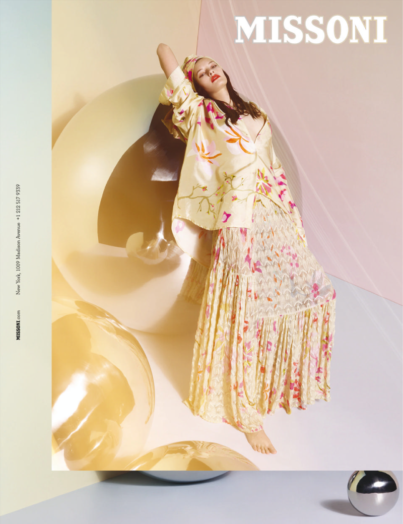 Amanda Murphy featured in  the Missoni advertisement for Spring/Summer 2015