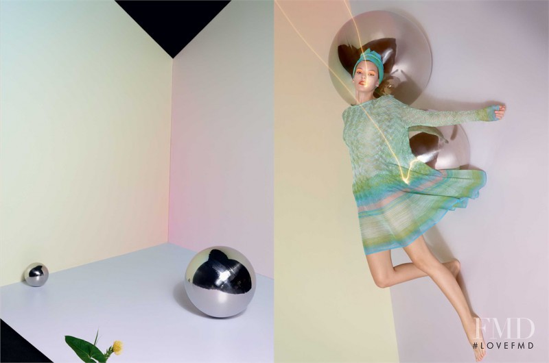 Amanda Murphy featured in  the Missoni advertisement for Spring/Summer 2015