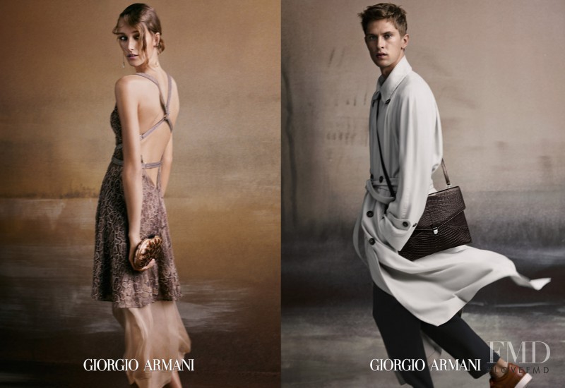 Joséphine Le Tutour featured in  the Giorgio Armani advertisement for Spring/Summer 2015