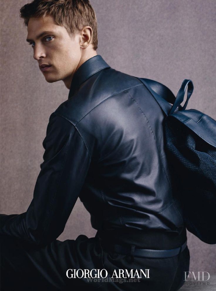 Mathias Lauridsen featured in  the Giorgio Armani advertisement for Spring/Summer 2015
