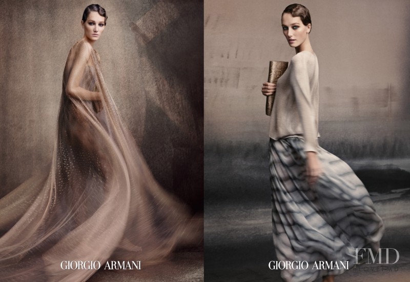 Joséphine Le Tutour featured in  the Giorgio Armani advertisement for Spring/Summer 2015