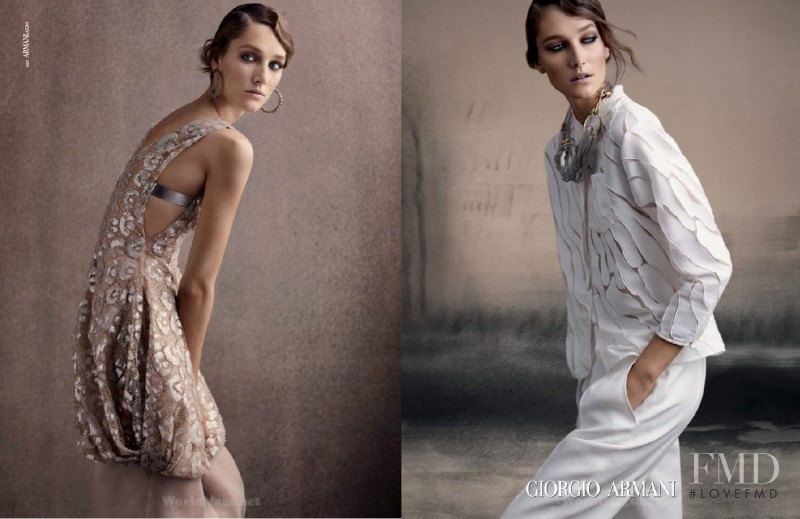 Joséphine Le Tutour featured in  the Giorgio Armani advertisement for Spring/Summer 2015