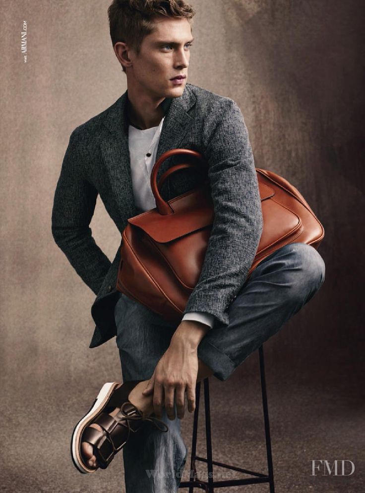 Mathias Lauridsen featured in  the Giorgio Armani advertisement for Spring/Summer 2015