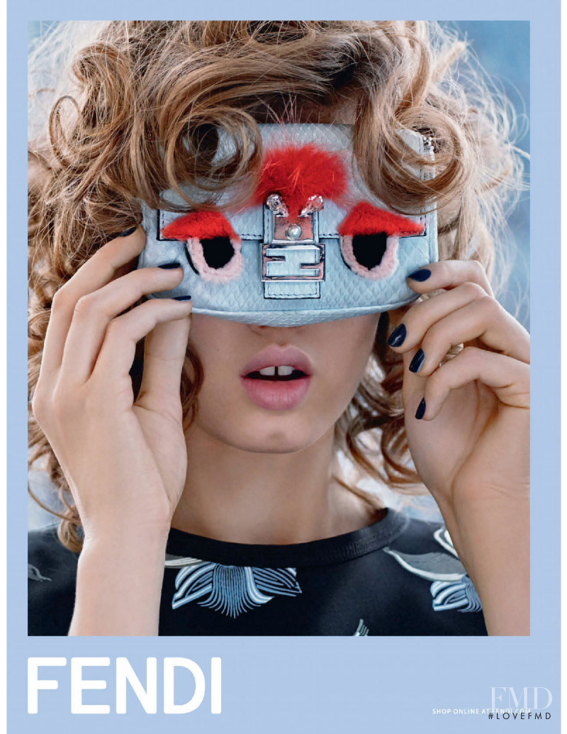 Lindsey Wixson featured in  the Fendi advertisement for Spring/Summer 2015