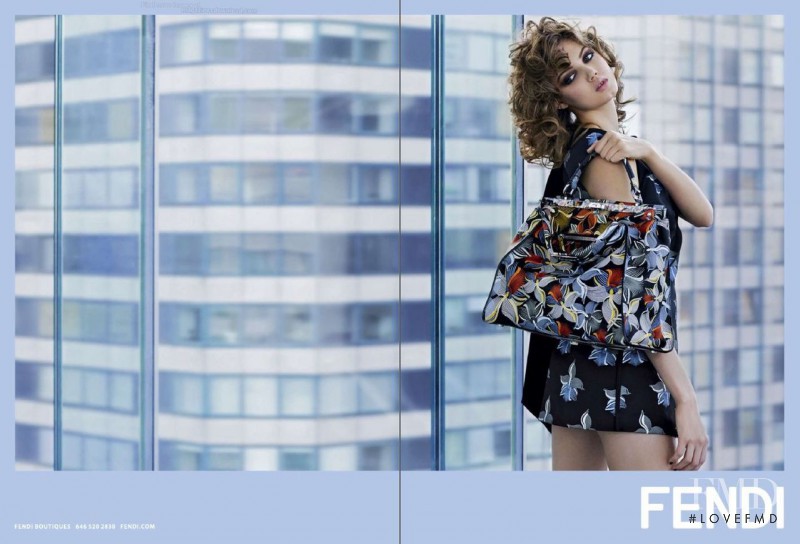 Lindsey Wixson featured in  the Fendi advertisement for Spring/Summer 2015
