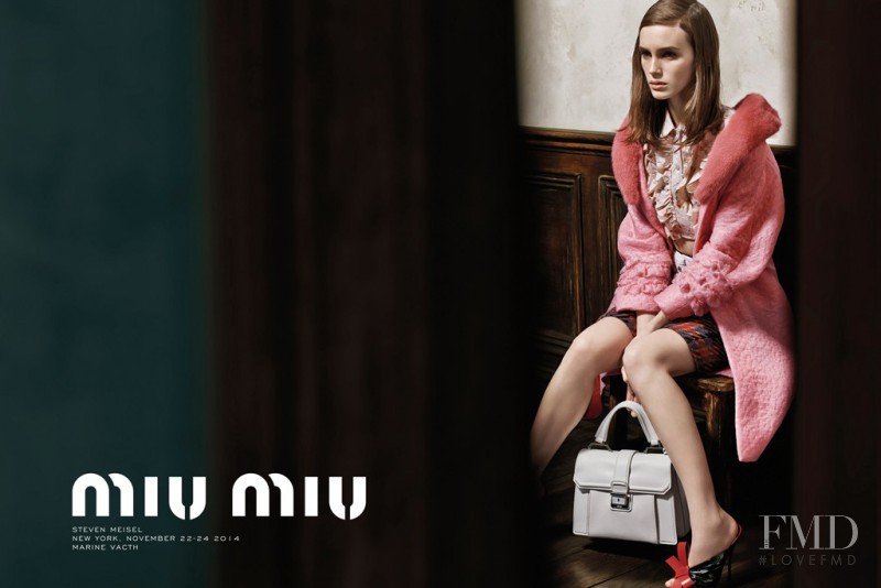 Marine Vacth featured in  the Miu Miu advertisement for Spring/Summer 2015