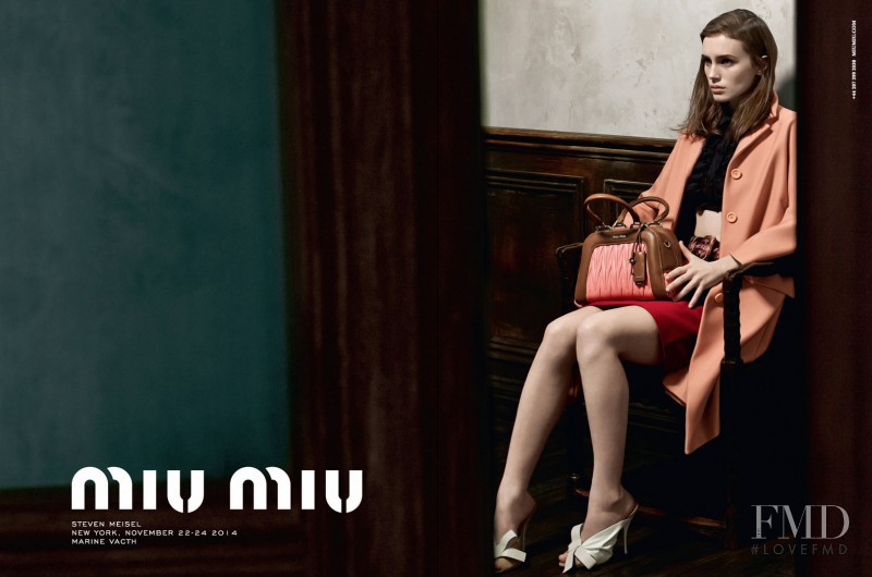 Marine Vacth featured in  the Miu Miu advertisement for Spring/Summer 2015