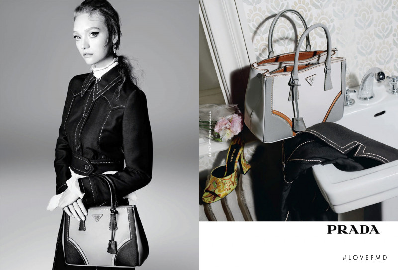 Gemma Ward featured in  the Prada advertisement for Spring/Summer 2015