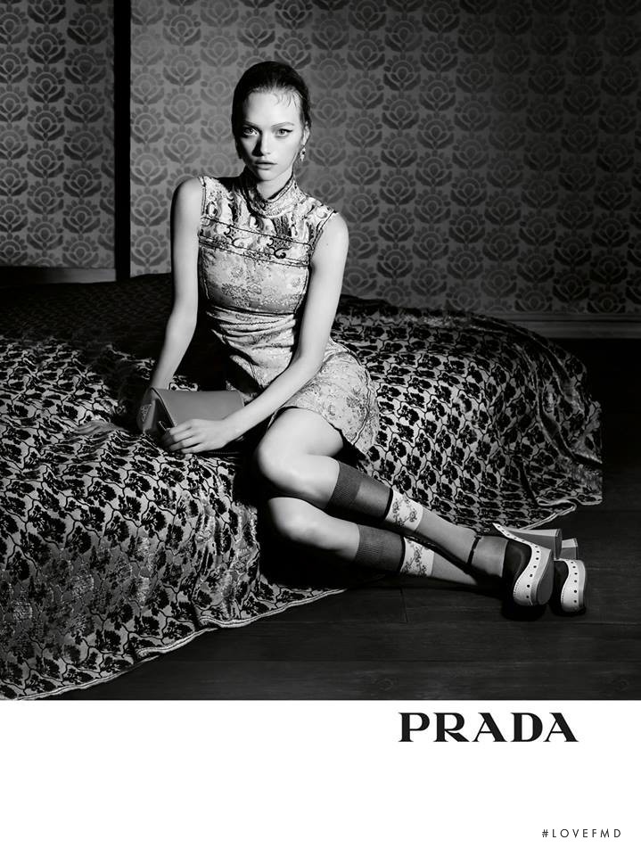 Gemma Ward featured in  the Prada advertisement for Spring/Summer 2015