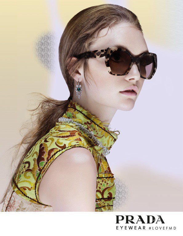 Gemma Ward featured in  the Prada Eyewear advertisement for Spring/Summer 2015