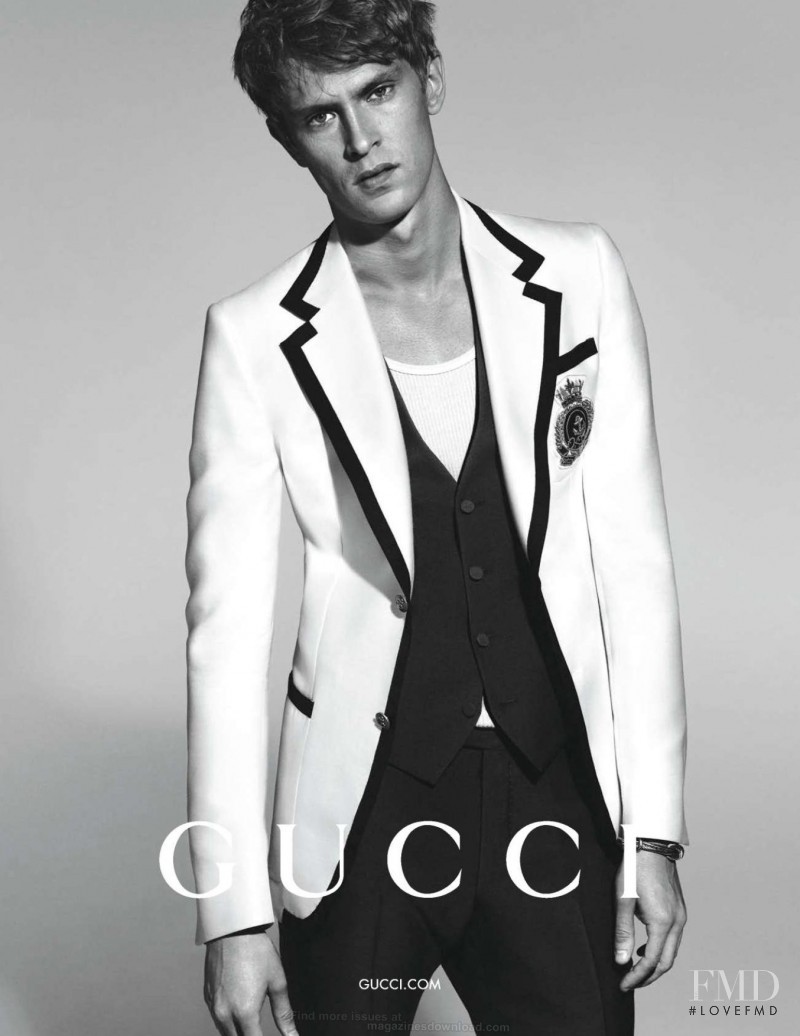 Mathias Lauridsen featured in  the Gucci advertisement for Spring/Summer 2015