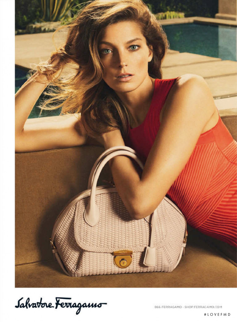 Daria Werbowy featured in  the Salvatore Ferragamo advertisement for Spring/Summer 2015