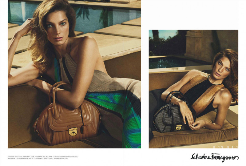 Daria Werbowy featured in  the Salvatore Ferragamo advertisement for Spring/Summer 2015