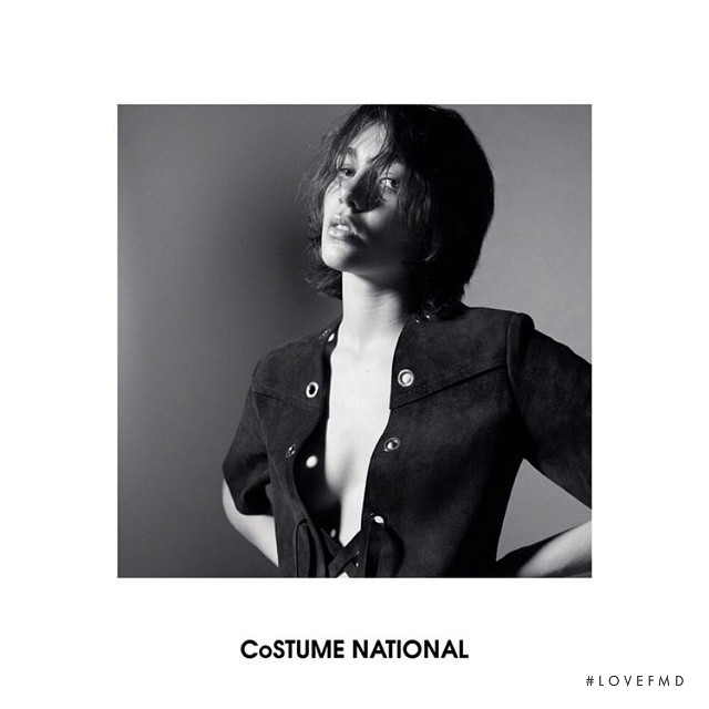 Steffy Argelich featured in  the Costume National advertisement for Spring/Summer 2015