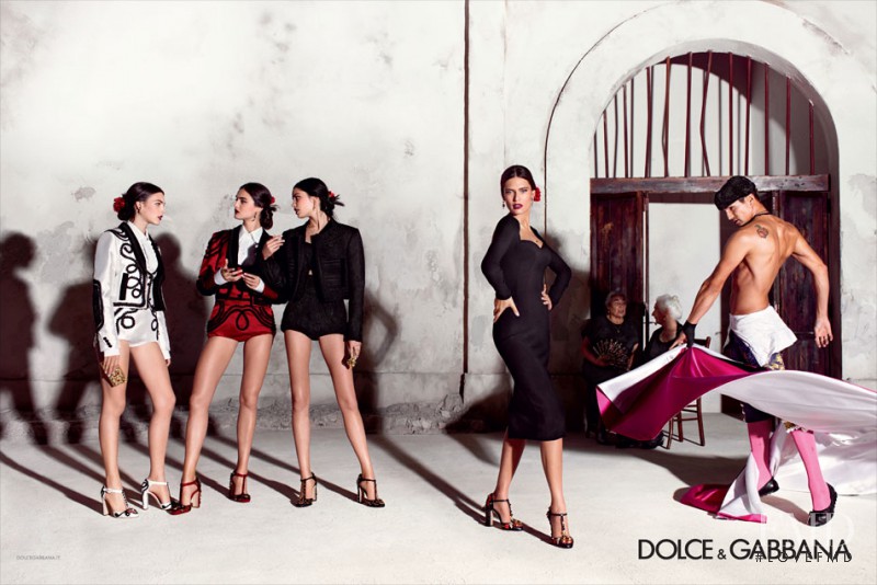 Bianca Balti featured in  the Dolce & Gabbana advertisement for Spring/Summer 2015