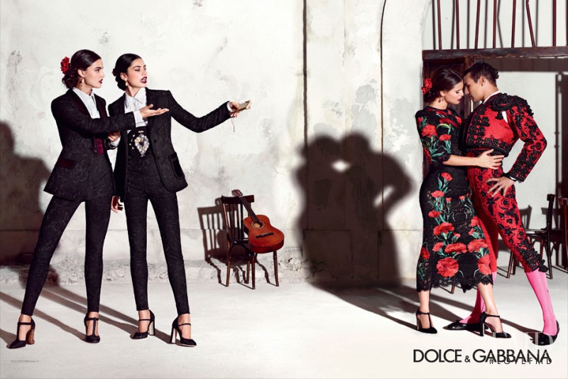 Bianca Balti featured in  the Dolce & Gabbana advertisement for Spring/Summer 2015