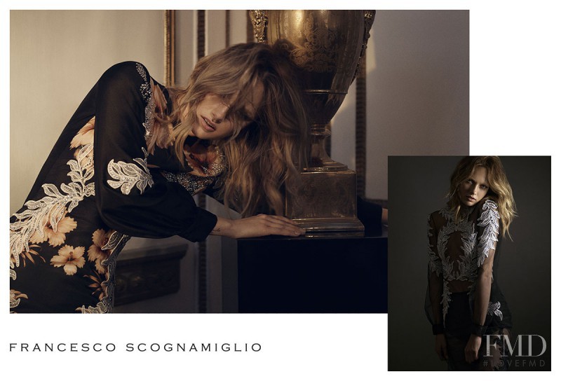 Karmen Pedaru featured in  the Francesco Scognamiglio advertisement for Spring/Summer 2015