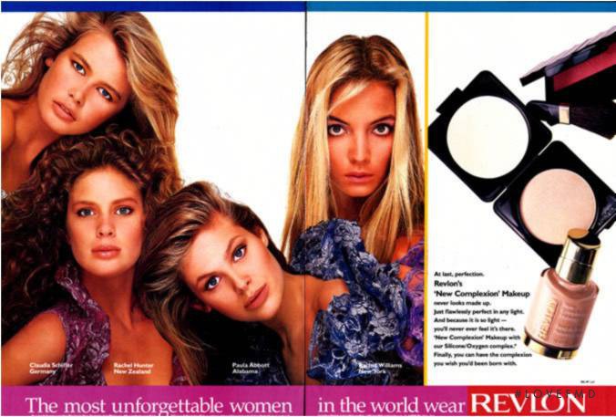Claudia Schiffer featured in  the Revlon advertisement for Spring/Summer 1989