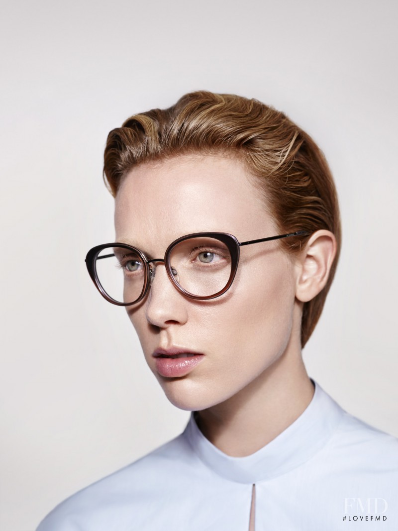 Annely Bouma featured in  the Jil Sander Eyewear advertisement for Spring/Summer 2015