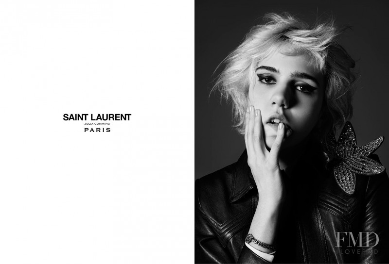 Julia Cumming featured in  the Saint Laurent advertisement for Spring/Summer 2015