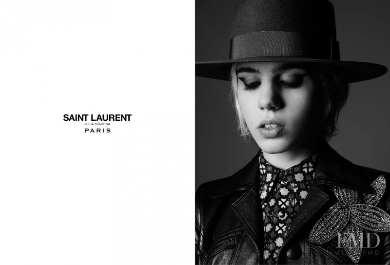 Julia Cumming featured in  the Saint Laurent advertisement for Spring/Summer 2015