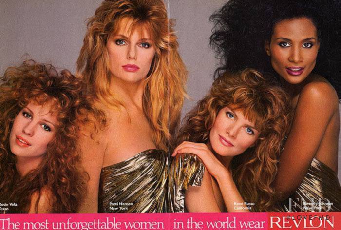 Beverly Johnson featured in  the Revlon advertisement for Spring/Summer 1987