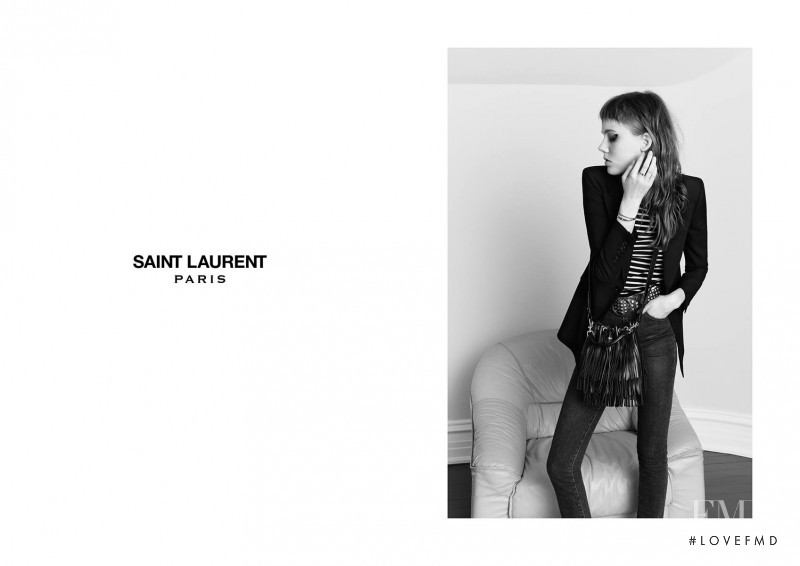 Kiki Willems featured in  the Saint Laurent advertisement for Spring/Summer 2015