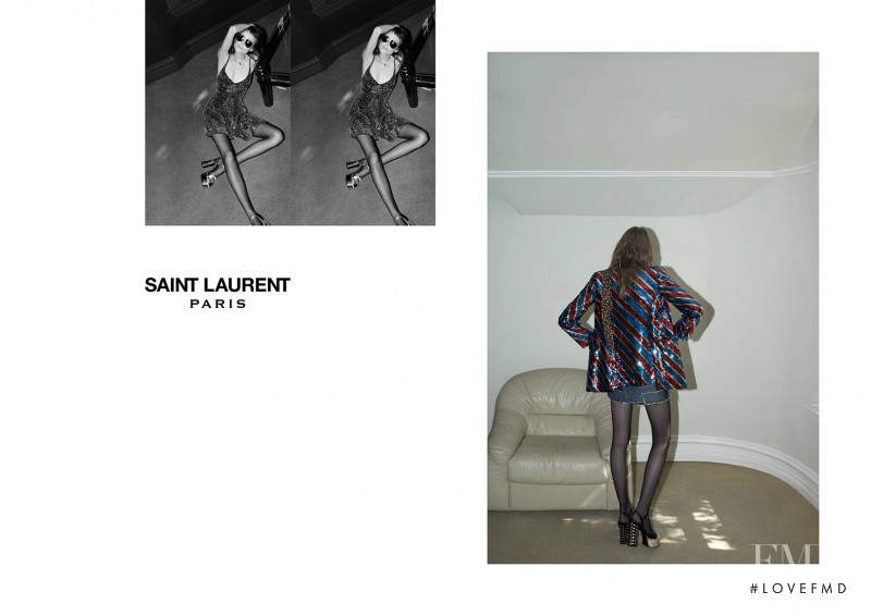 Kiki Willems featured in  the Saint Laurent advertisement for Spring/Summer 2015