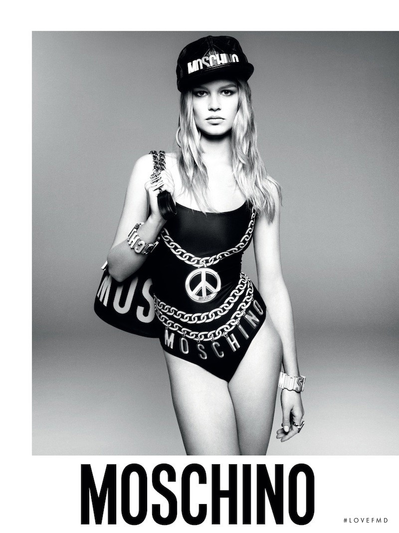 Anna Ewers featured in  the Moschino advertisement for Spring/Summer 2015