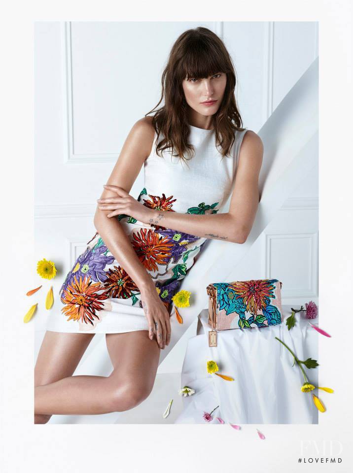 Catherine McNeil featured in  the Blumarine advertisement for Spring/Summer 2015