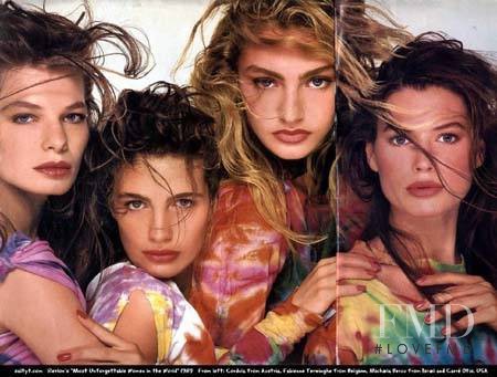 Carre Otis featured in  the Revlon advertisement for Spring/Summer 1988