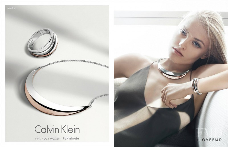 Anna Maria Jagodzinska featured in  the ck  Calvin Klein Jewellery advertisement for Spring/Summer 2015