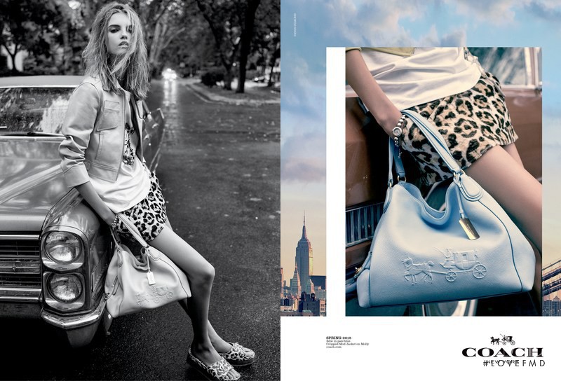 Grace Hartzel featured in  the Coach advertisement for Spring/Summer 2015