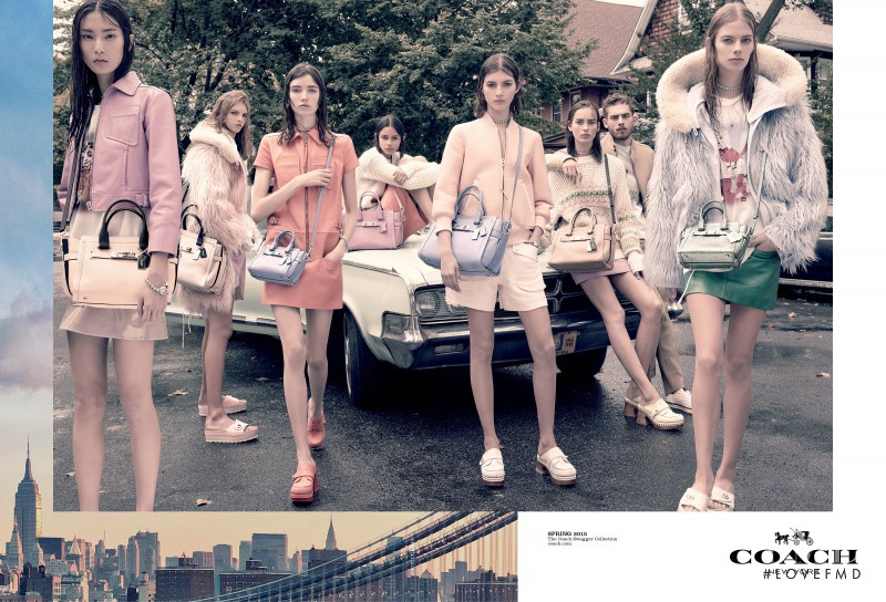 Binx Walton featured in  the Coach advertisement for Spring/Summer 2015