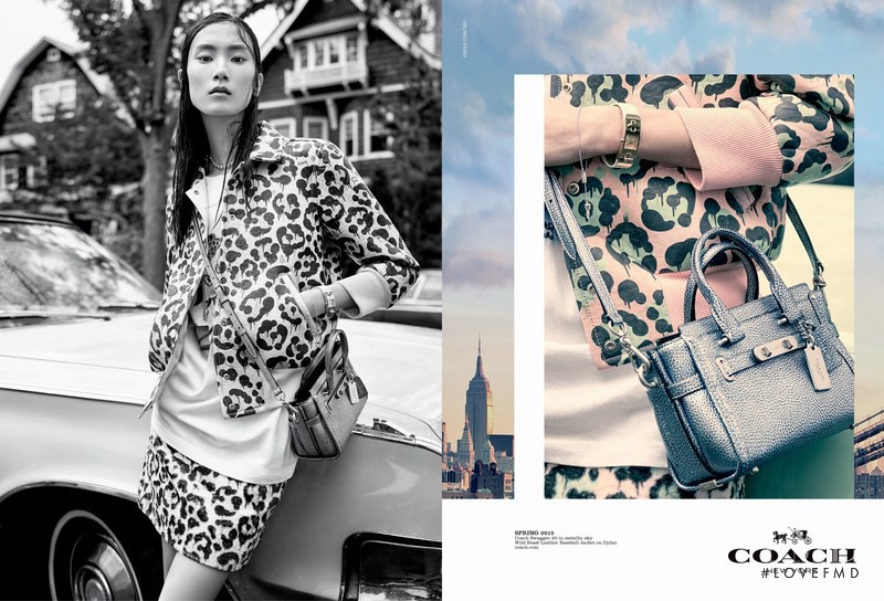 Dongqi Xue featured in  the Coach advertisement for Spring/Summer 2015