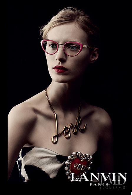 Julia Nobis featured in  the Lanvin Eyewear advertisement for Autumn/Winter 2013
