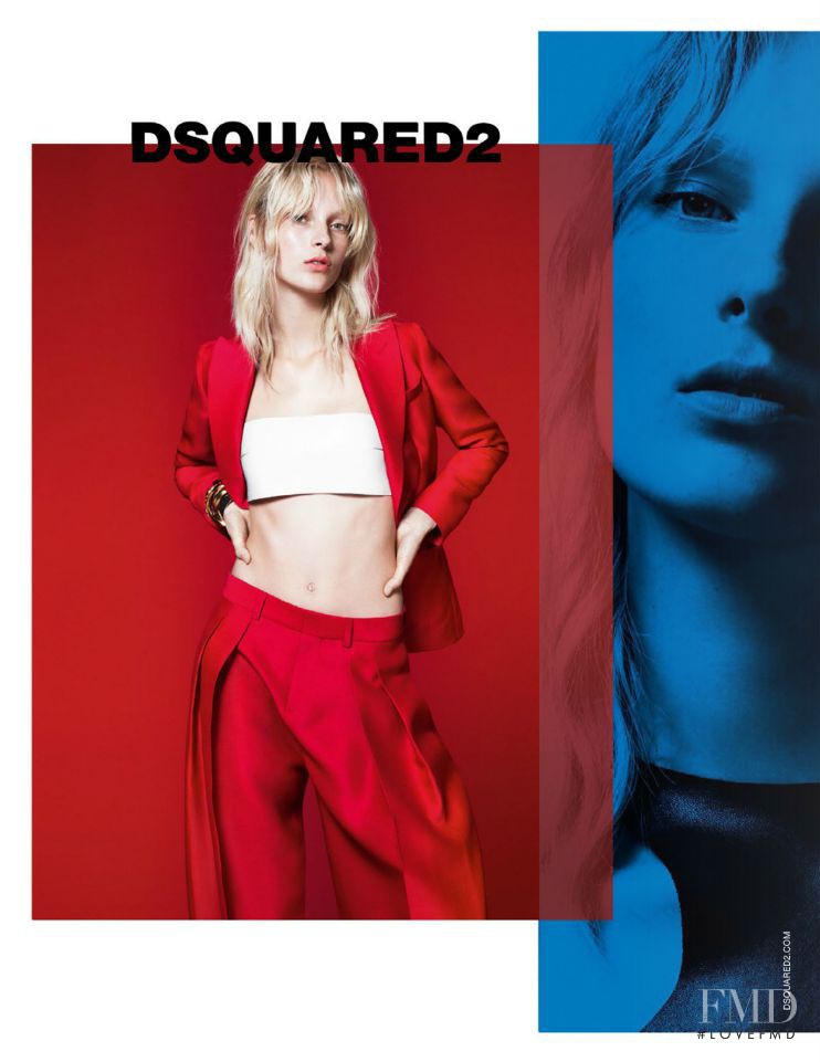 Julia Bergshoeff featured in  the DSquared2 advertisement for Spring/Summer 2015