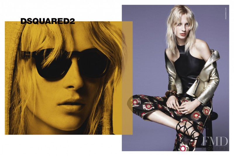Julia Bergshoeff featured in  the DSquared2 advertisement for Spring/Summer 2015
