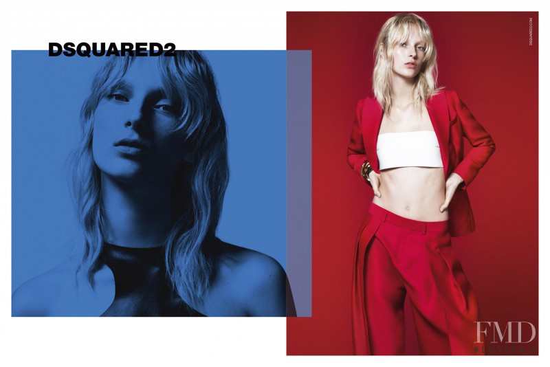 Julia Bergshoeff featured in  the DSquared2 advertisement for Spring/Summer 2015